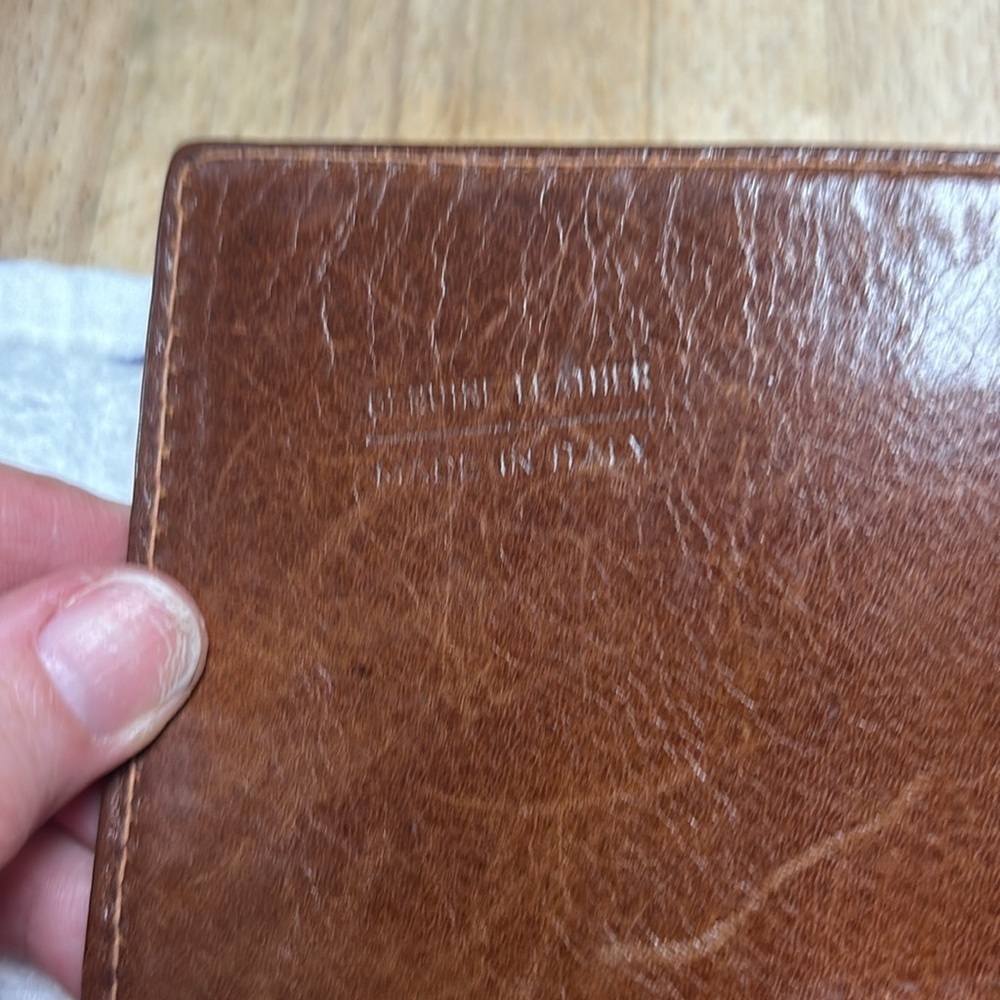 Vintage adpel genuine leather clutch. Made in Italy. - Picture 13 of 16